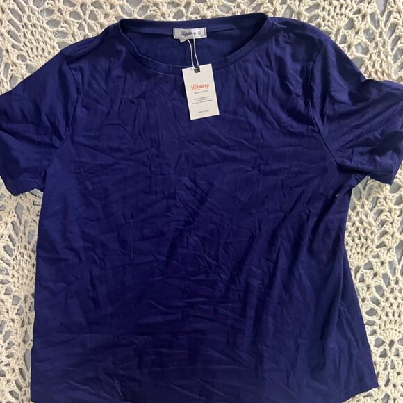New! Kikiberry‎ Sz 2 XL Royal Blue Short Sleeve Top C08 - Picture 1 of 5